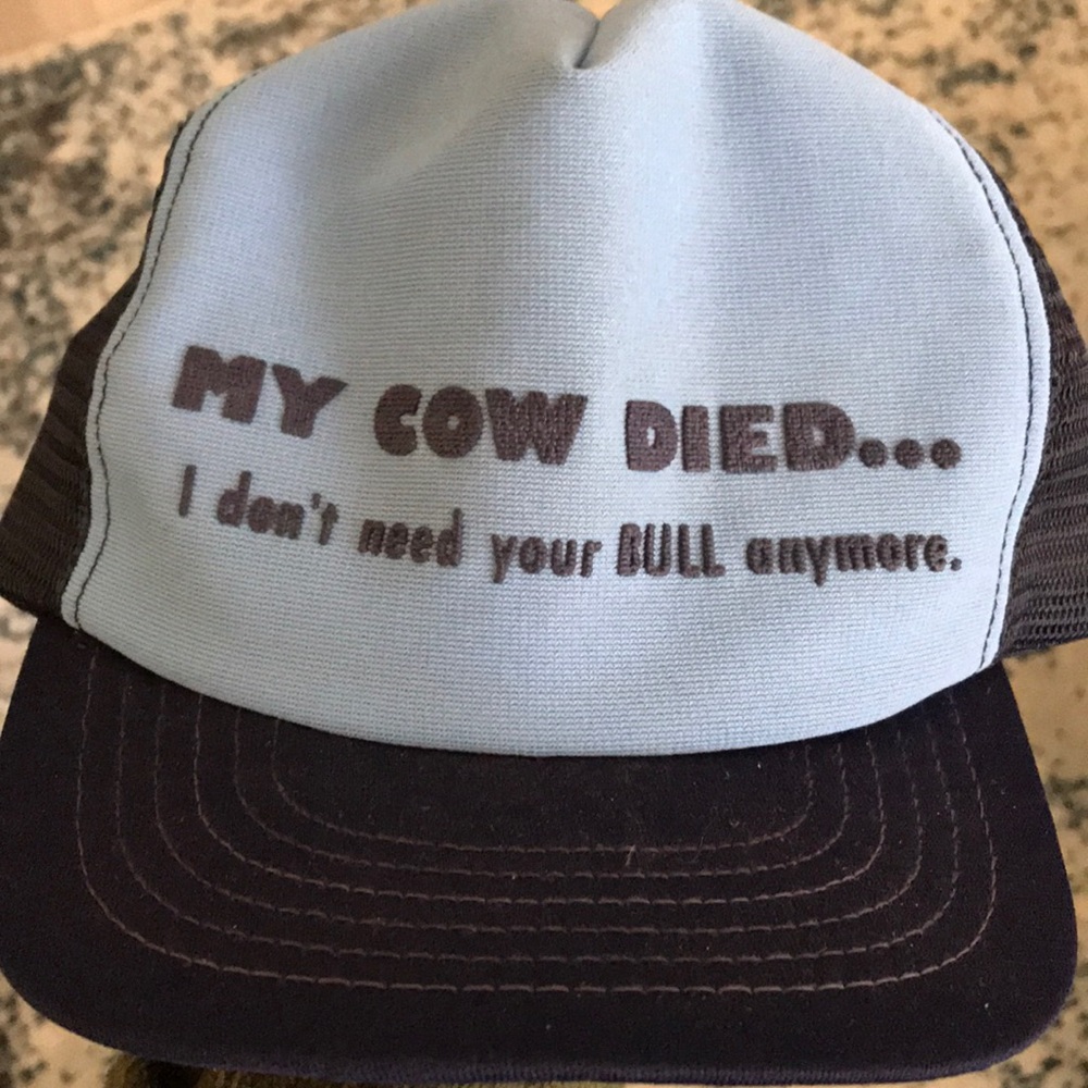 Vintage Funny Cow Mesh Trucker Hat